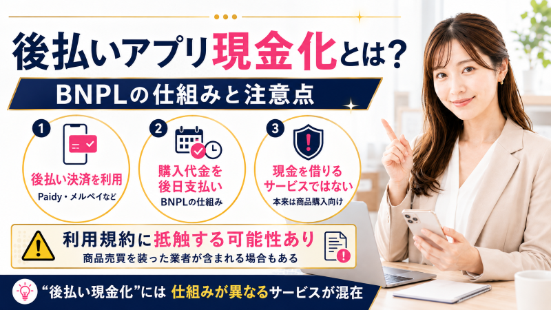 後払いアプリ現金化とは