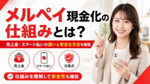 メルペイ現金化の仕組みとは？売上金・スマート払いの違いと安全な方法を解説