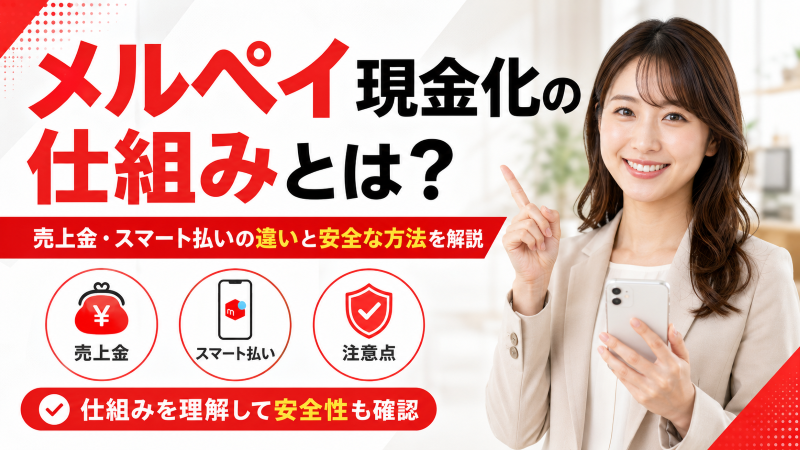 メルペイ現金化の仕組みとは？売上金・スマート払いの違いと安全な方法を解説