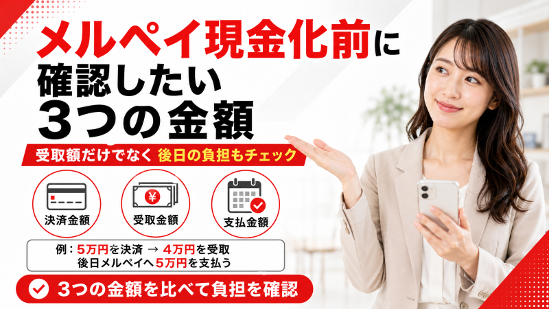 メルペイスマート払い現金化の前に確認したい金額