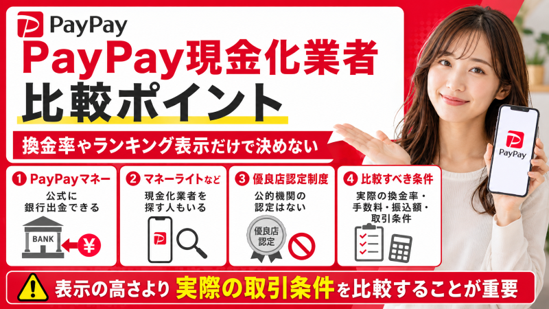 PayPay現金化業者を比較するポイント