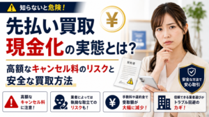 先払い買取現金化の実態とは？高額なキャンセル料のリスクと安全な買取方法